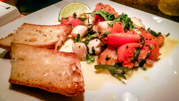 Food 2015 Scallops and tomatoes